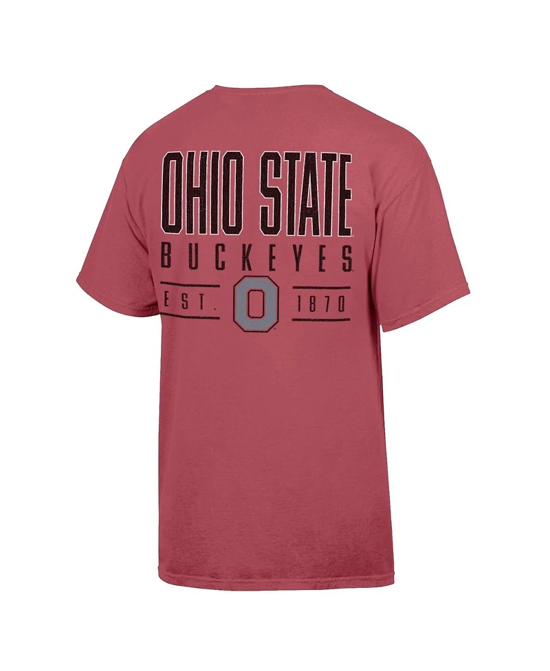 Comfortwash Men's Scarlet Ohio State Buckeyes Big Name T-Shirt
