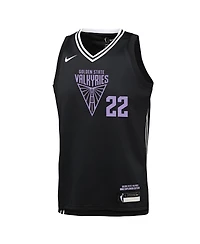 Nike Big Boys and Girls Veronica Burton Eclipse Black Golden State Valkyries Explorer Edition Victory Player Jersey