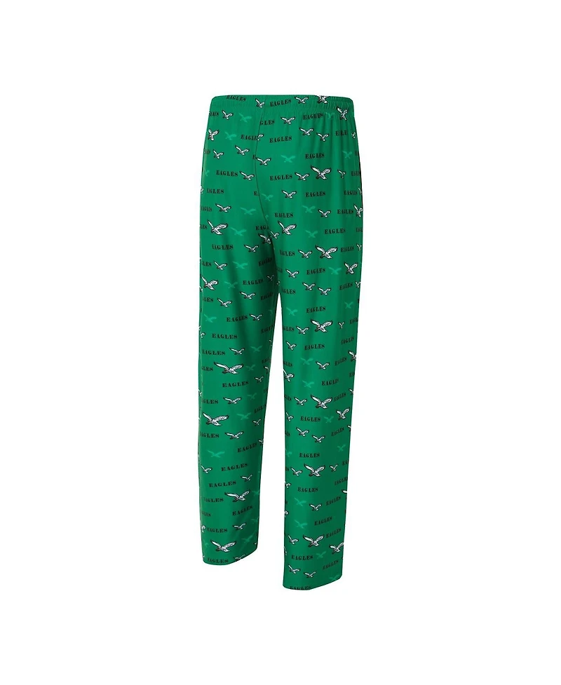 Concepts Sport Men's Kelly Green Philadelphia Eagles Retro Mosaic Allover Print Knit Pants