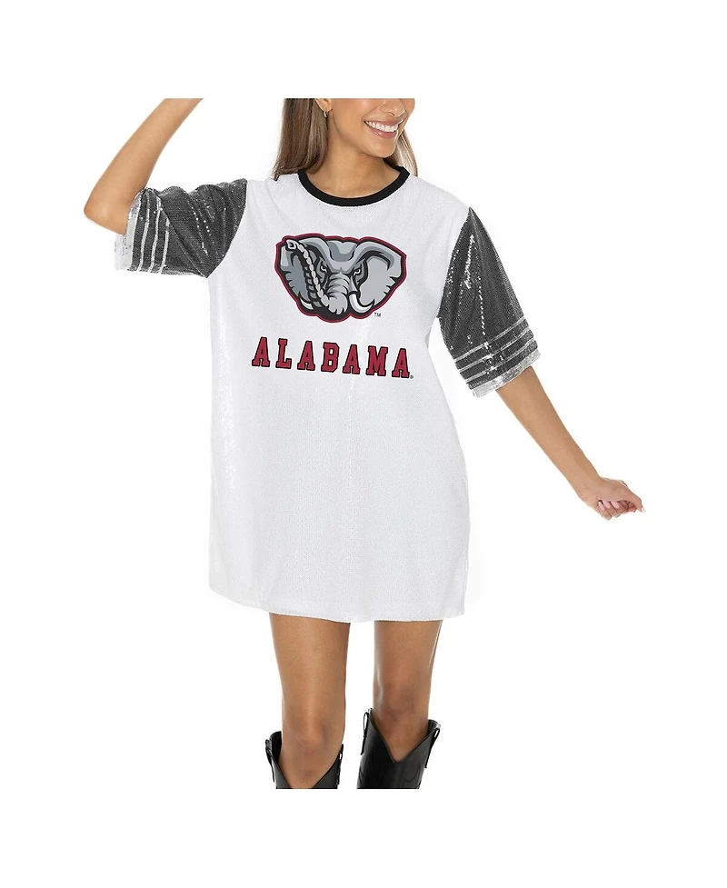 Gameday Couture Women's White Alabama Crimson Tide Full Sequin Jersey Dress
