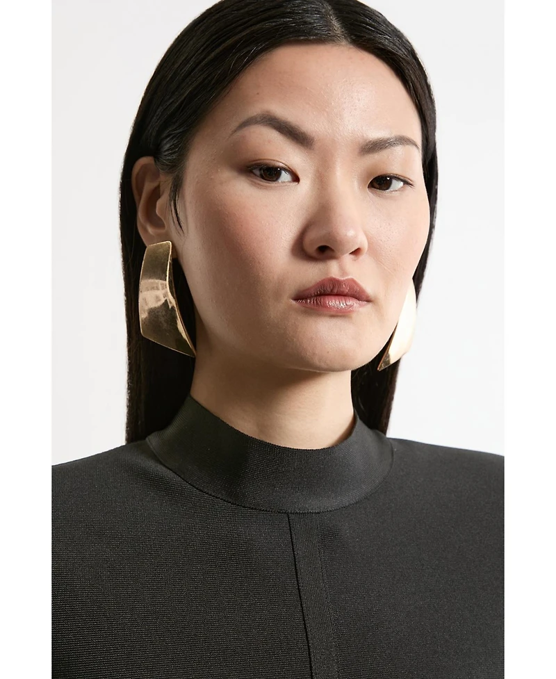 Karen Millen Asymmetric Knit Midi Dress
