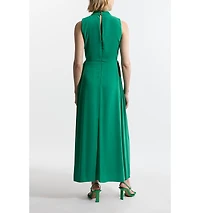 Karen Millen Women's Soft Tailored Pleated Panel Midaxi Dress