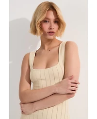 Karen Millen Women's Square Neck Knitted Flippy Dress