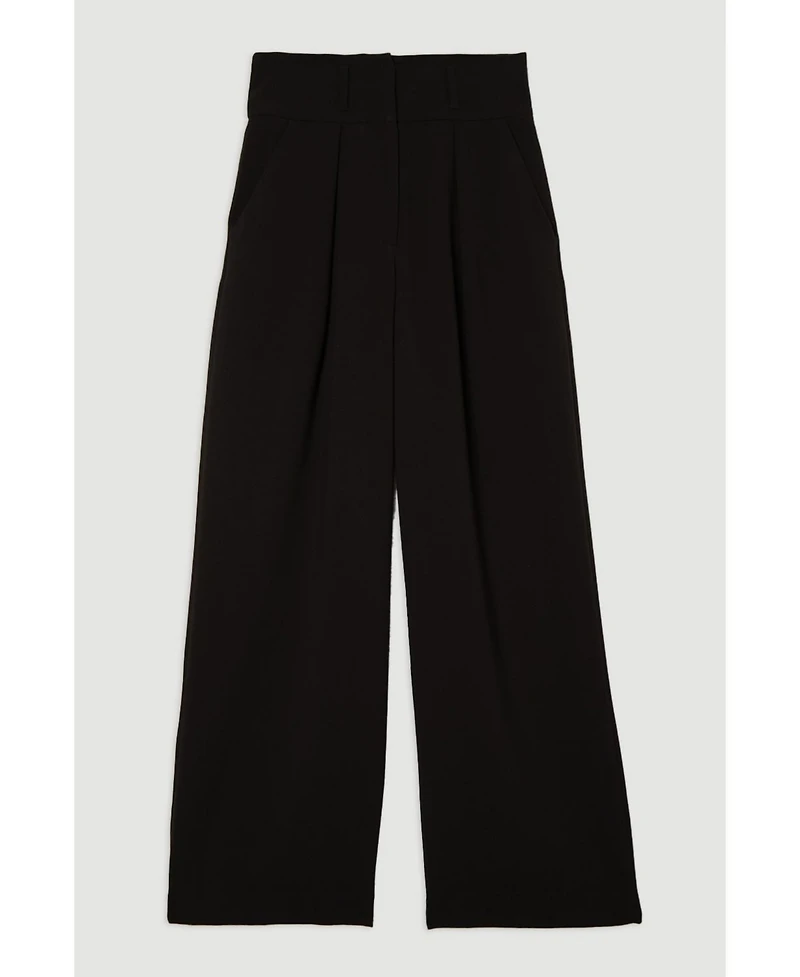 Karen Millen Women's High Waist Wide Leg Pants
