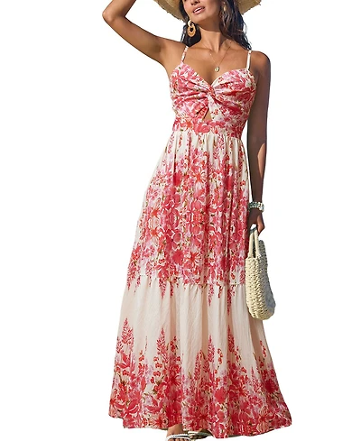 Cupshe Women's First Dance Floral Maxi Beach Dress