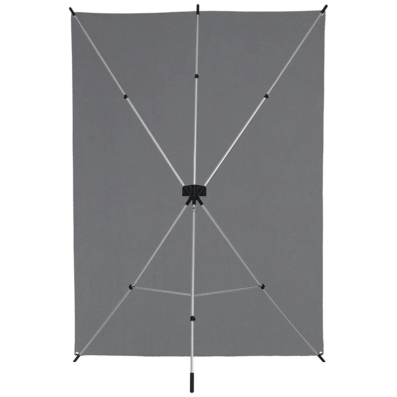 Westcott 5x12' X-Drop Wrinkle-Resistant Backdrop Kit, Includes Lightweight Stand and Carry Case, Neutral Gray Sweep