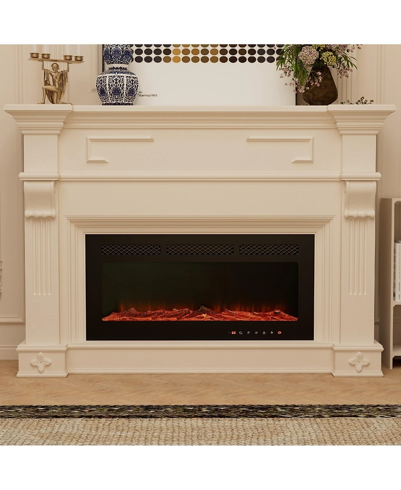 36''Classic Built-in or Wall-Mounted Direct Vent Electric Fireplace