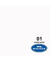 Savage 86" Background Leader Bar with 86"x36' Super White Seamless Paper Backdrop