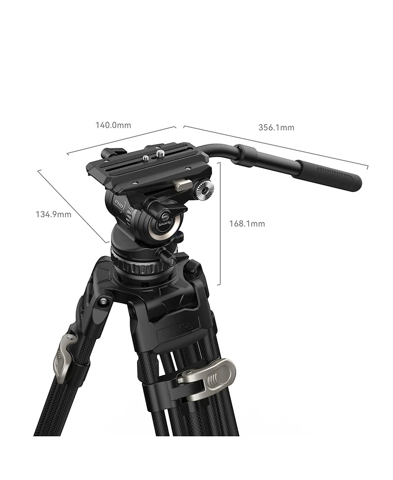 SmallRig Ad-Pro8 FreeBlazer 3-Section Carbon Fiber Tripod with PH8 Fluid Head