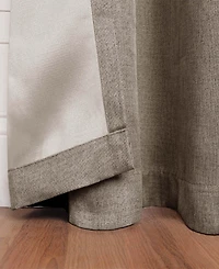 Superior Linen-Inspired Room Darkening Grommet Top Curtains, 42" x 108" (Set of 8)