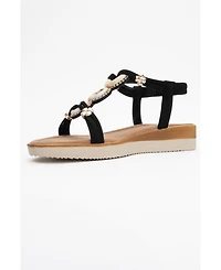 Prologue Shoes Junes Buckle-Embellished Sandal (Women)