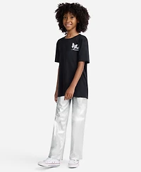 abercrombie kids Girls Shine High Rise Wide Leg Jeans