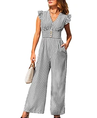 Cupshe Women's Chic Statement Striped Jumpsuit