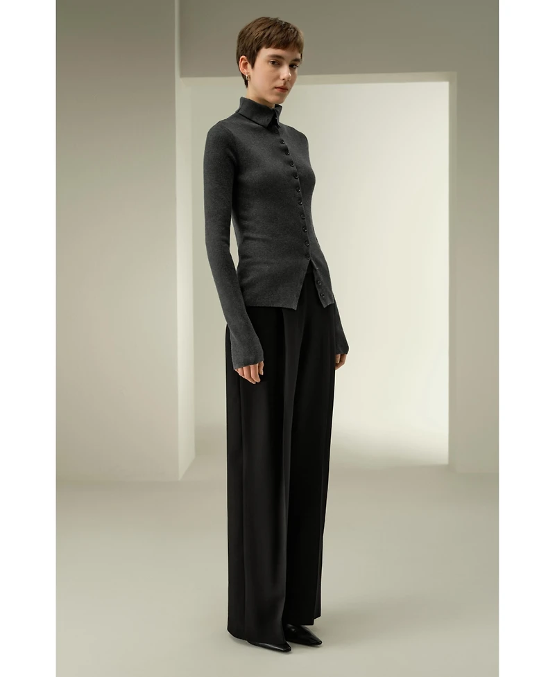 Lilysilk Slim Fit Silk Cashmere Sweater