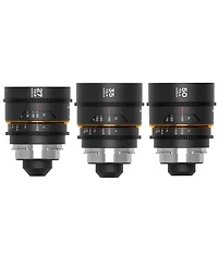 Venus Laowa Nanomorph S35 Prime 3-Lens Bundle with 35mm, 50mm T2.4 and 27mm T2.8 Anamorphic Lens for Pl Mount/Canon Ef, Amber Flare