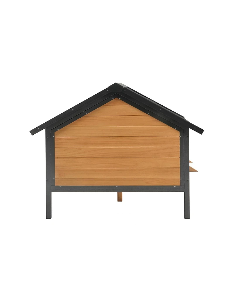 Streamdale Furniture Large Wooden Cabin Dog Kennel with Porch