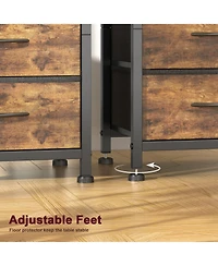 Mr Ironstone Nightstand with Charging Station & Adjustable Led Lights
