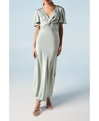 Oasis Satin Midi Bridesmaids Dress