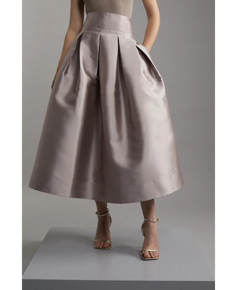 Karen Millen Women's Twill Woven Prom Maxi Skirt