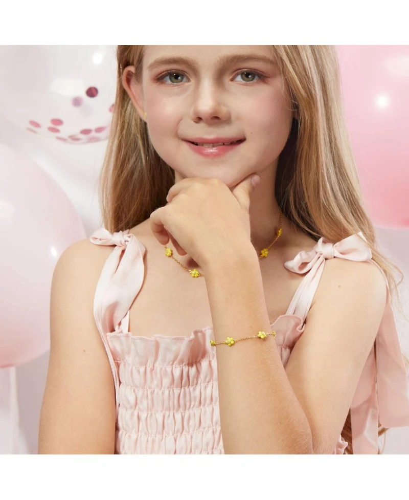 Anna Zuckerman Petit Daisy Yellow Necklace