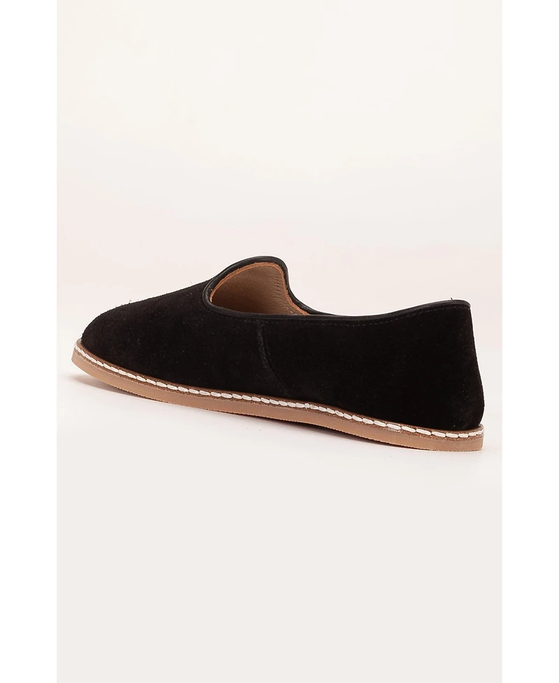 Epilogue Shoes Istanbul Suede Leather Slip On Flats (Women)