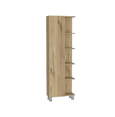 Tuhome Urano Linen Cabinet Light Oak Mdf