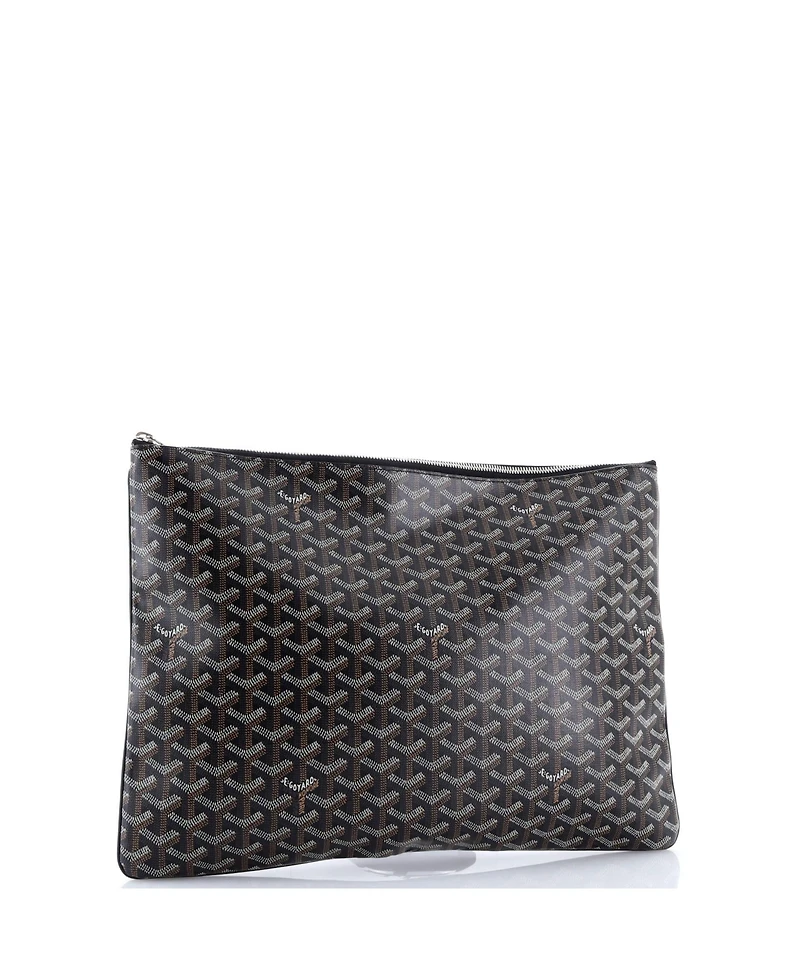 Pre-Owned Goyard Gm Senat Zip Pouch Coated Canvas