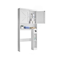 Over-Toilet Storage Cabinet with Adjustable Shelf for Bathroom Organization
