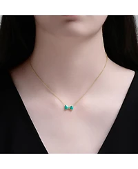 GiGiGirl 14K Gold Plated with Colored Enamel Bow Design Necklace