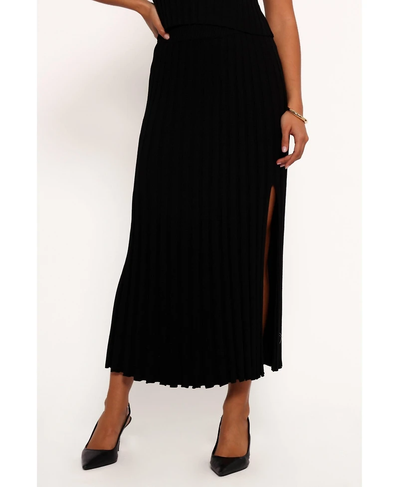 Petal and Pup Women's Carson Knit Midi Skirt - Black