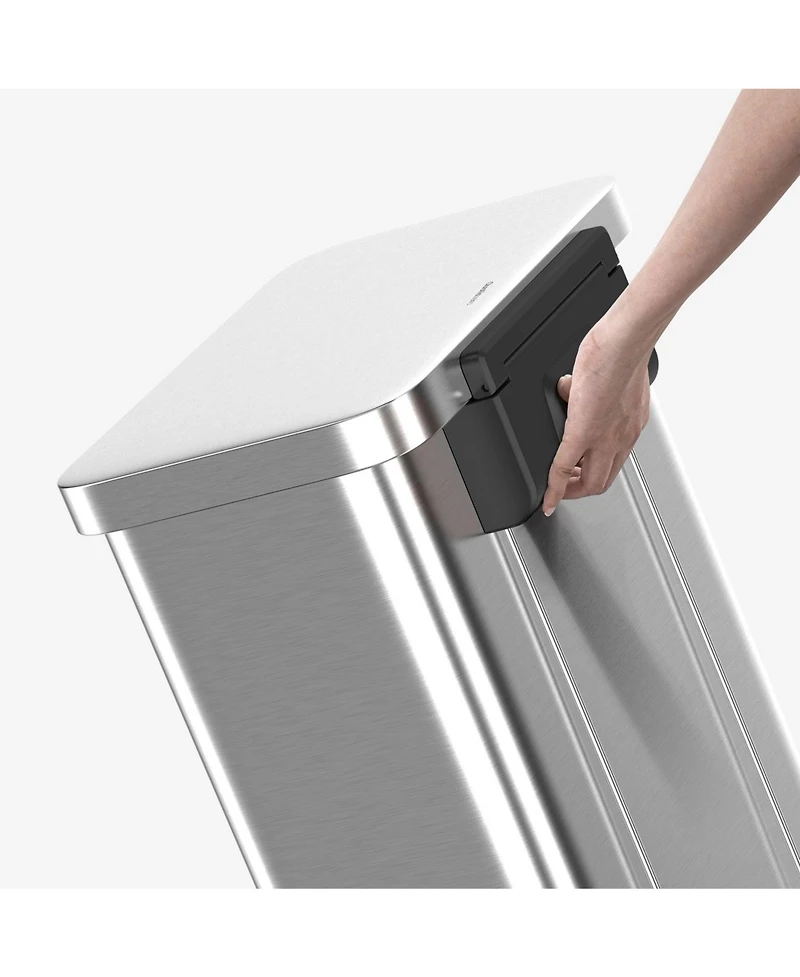 Qualiazero 75L / 20 Gallon Rectangular Step Can - Silver