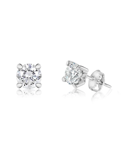 Chanteur Girls /Girl/April Crystal White Gold Palladium Plating Screwstud Earring