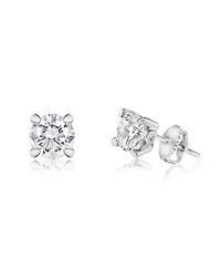 Chanteur Girls /Girl/April Crystal White Gold Palladium Plating Screwstud Earring
