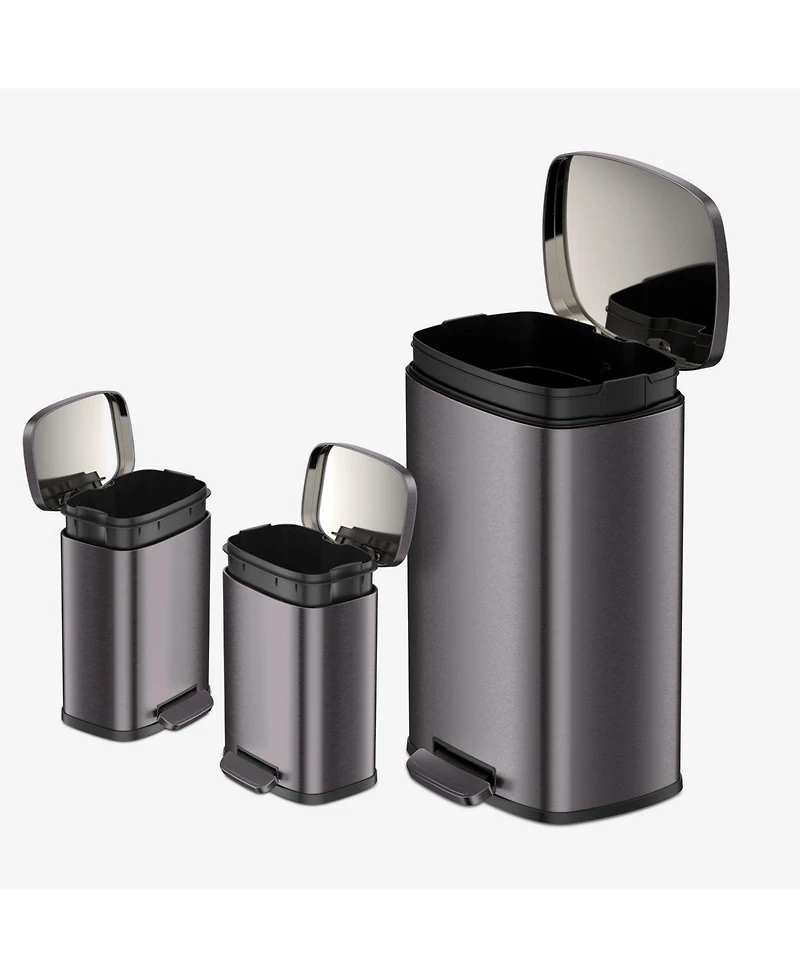 Qualiazero 50L / 13.2 Gal + 5L 1.3 Rectangular Step Can Combo