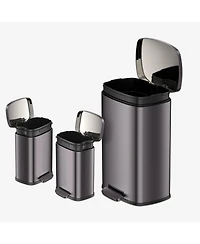 Qualiazero 50L / 13.2 Gal + 5L 1.3 Rectangular Step Can Combo