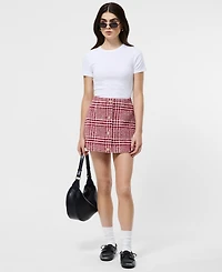 French Connection Women's Chequered A-line Mini Skirt