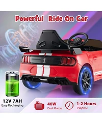 12V Licensed Ford Mustang Shelby GT500 Kids Ride on Car with Remote Control
