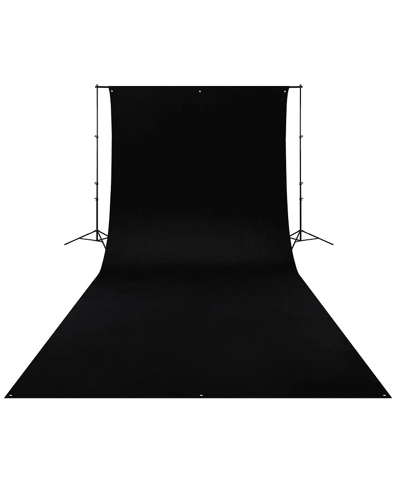 Westcott 9x20 Feet Wrinkle Resistant Cotton Background, Rich Black