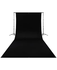 Westcott 9x20 Feet Wrinkle Resistant Cotton Background, Rich Black