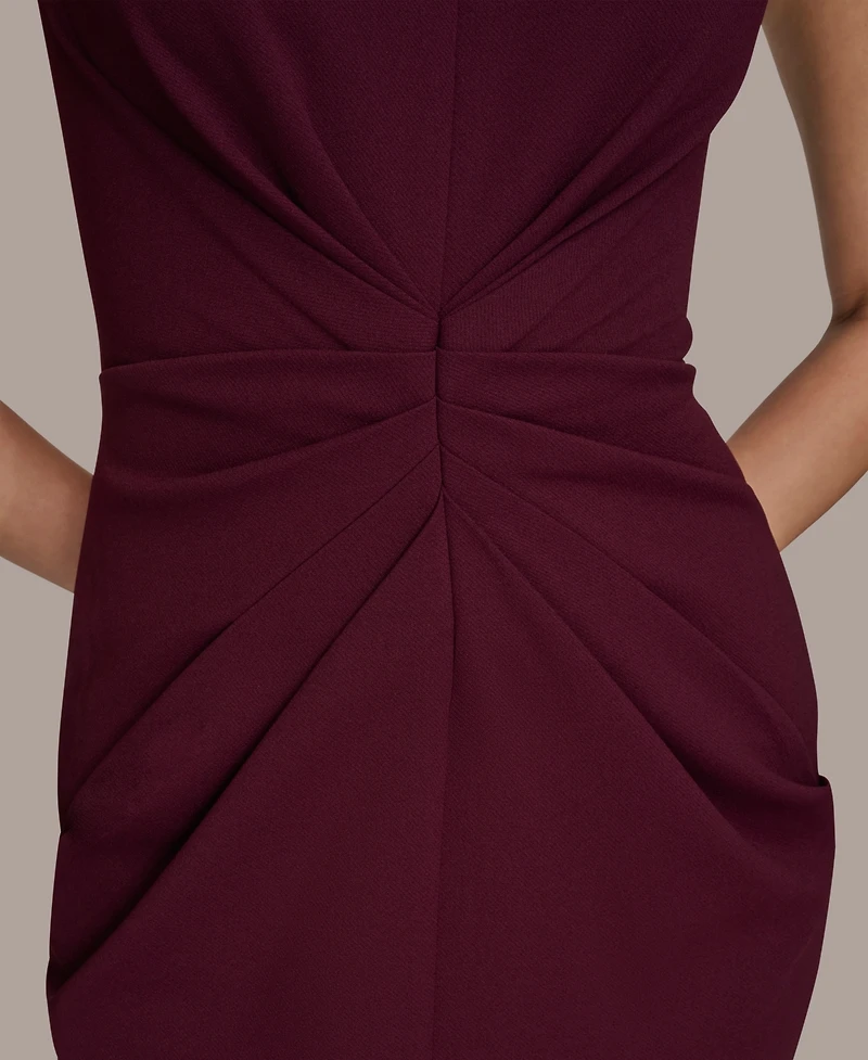Donna Karan New York Women's V-Neck Ruched Dress