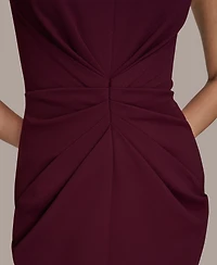 Donna Karan New York Women's V-Neck Ruched Dress