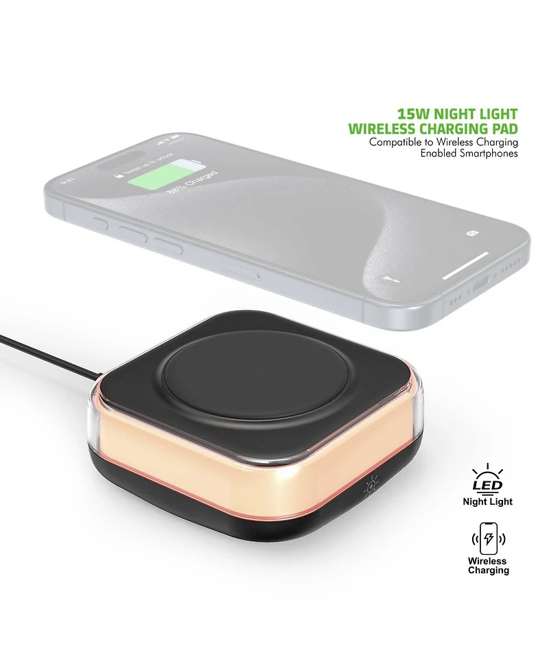 3p Experts Wireless Travel Charger with nightlight