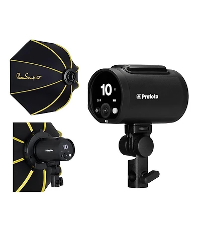 Profoto A2 The Little Big Off Camera Flash Head w/ Glow 32" ParaSnap Octa Softbox