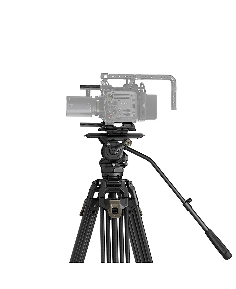 Tilta Cine CT12 Fluid Head with 3-Section Carbon Fiber Tripod, 26.5 lbs Capacity, Space Gray