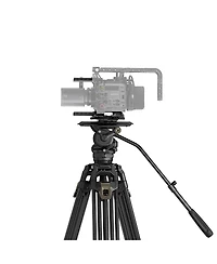 Tilta Cine CT12 Fluid Head with 3-Section Carbon Fiber Tripod, 26.5 lbs Capacity, Space Gray