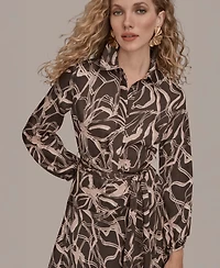 Donna Karan New York Women's V-Neck Printed Dress