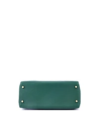 Pre-Owned Hermes Kelly 28 Handbag Green Clemence with Gold Hardware