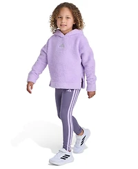 Adidas Toddler and Little Girls 2T-7 Two Piece Fleece Hoodie Leggings Set