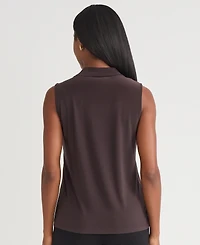 Kasper Women's and Petite Sleeveless Knot Front Jersey Top