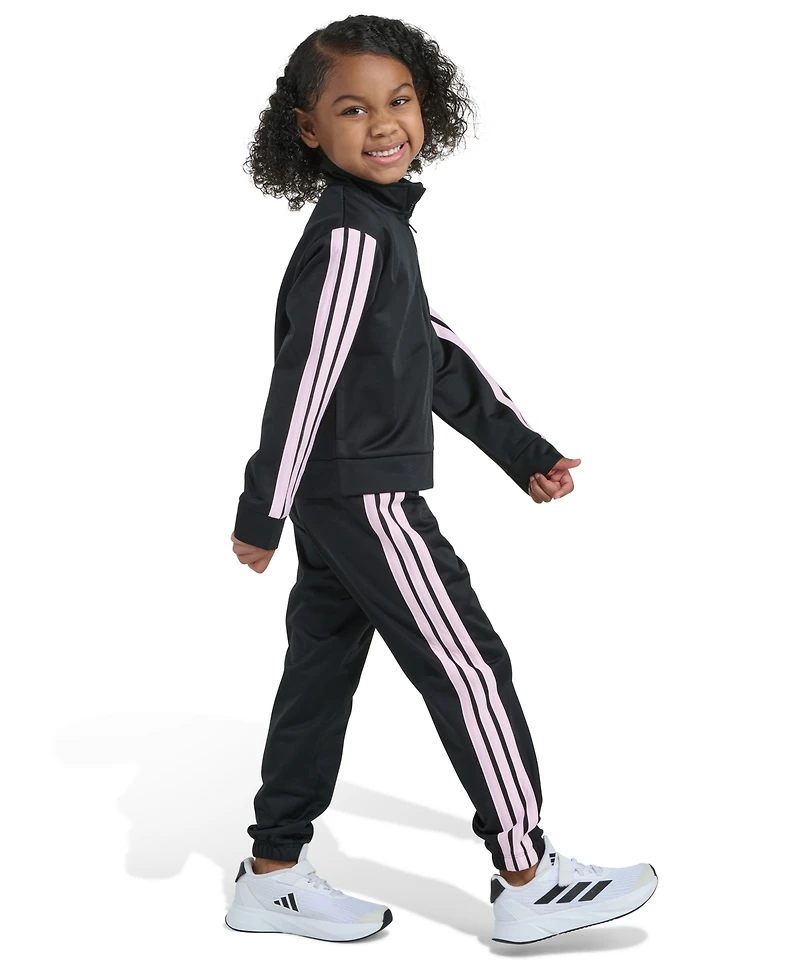 adidas Girls 2T-6X Two Piece Regular Fit Jacket and Joggers Set